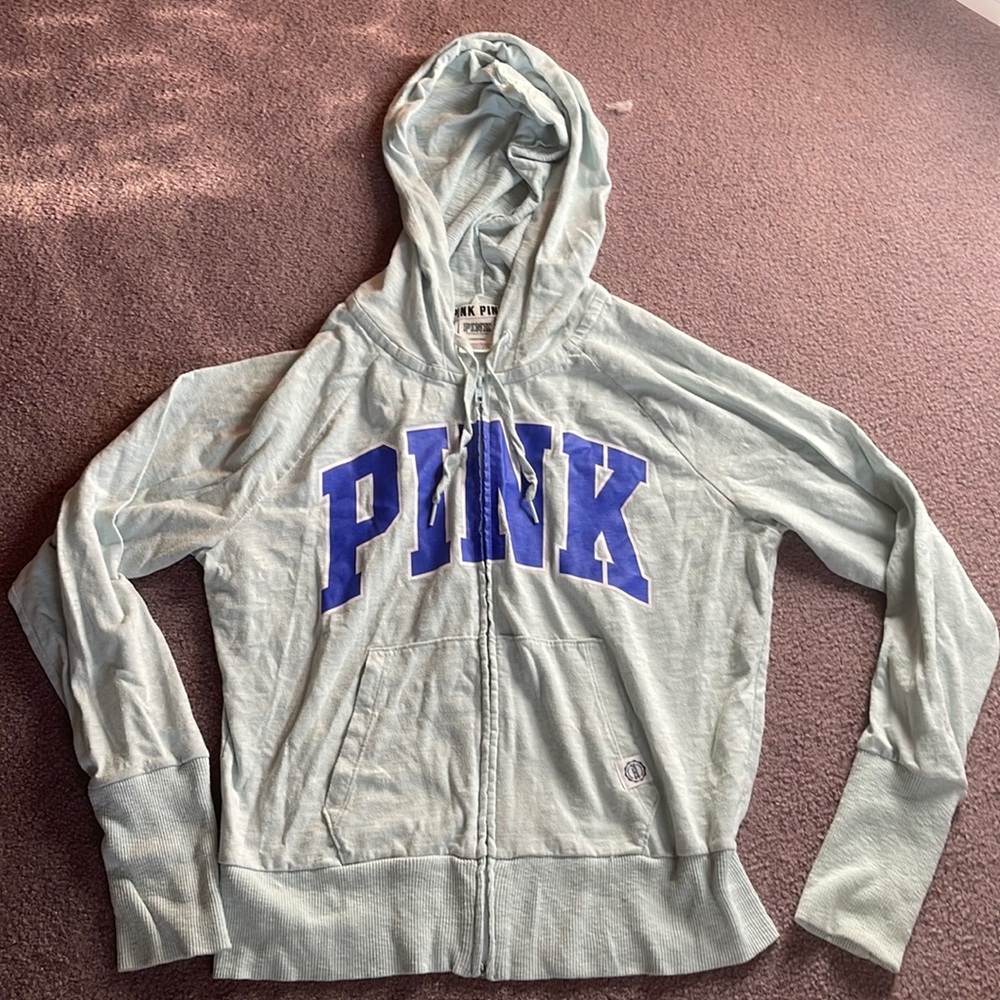 Light blue Victoria’s Secret Pink zip up